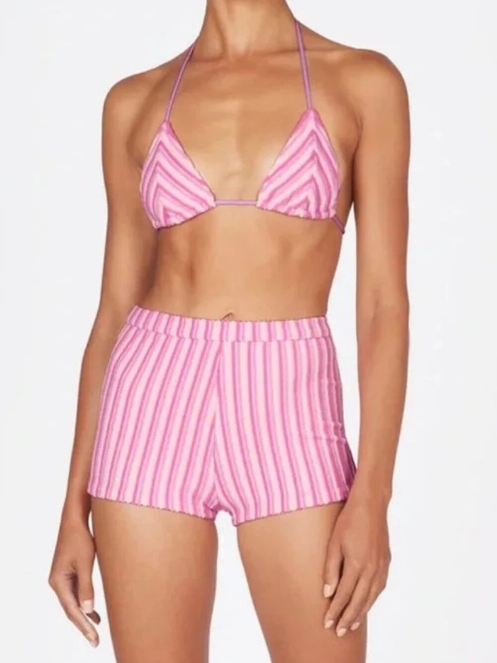Triangl Vinca Triangle Top & Celeste Short Terry Bikini SET - Lotus - Size M/L